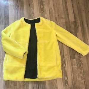 Bright Yellow Fur Coat